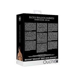 OUCH Harness Brust Bulldog aus Bonded Leder S/M Schwarz