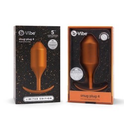 B-VIBE Snug Plug 4 Analplug aus samtigem Silikon XL Sunburst LIMITIERTE AUSGABE