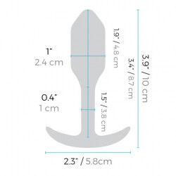 B-VIBE Snug Plug 1 mit Vibration aus samtigem Silikon Orange