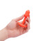 B-VIBE Snug Plug 1 mit Vibration aus samtigem Silikon Orange