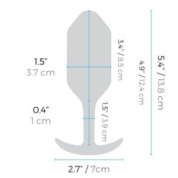 B-VIBE Snug Plug 3 mit Vibration aus samtigem Silikon Blue