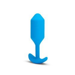 B-VIBE Snug Plug 3 mit Vibration aus samtigem Silikon Blue