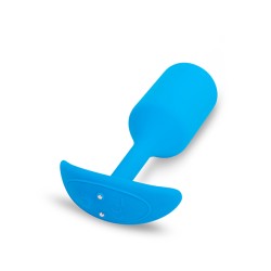 B-VIBE Snug Plug 3 mit Vibration aus samtigem Silikon Blue