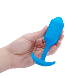 B-VIBE Snug Plug 3 mit Vibration aus samtigem Silikon Blue