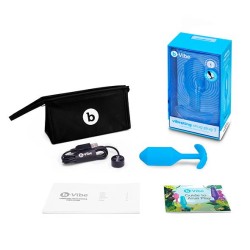 B-VIBE Snug Plug 3 mit Vibration aus samtigem Silikon Blue