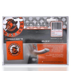 OXBALLS Buzz Squeeze Hodenstrecker vibrierend aus Flex TPR Clear