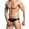 MALE BASICS Dungeon Jockstrap aus Faux Leder mit Cockring Schwarz O/S