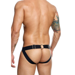 MALE BASICS Dungeon Chain Jockstrap aus Faux Leder Schwarz O/S