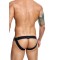 MALE BASICS Dngeon Snap Jockstrap aus Faux Leder Schwarz O/S