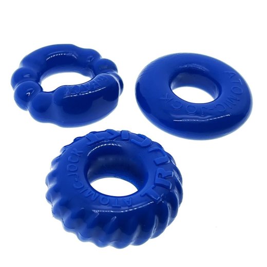 OXBALLS Bonemaker Penisringe im 3er Pack  aus TPR Blau