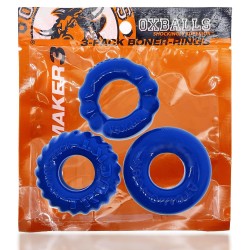 OXBALLS Bonemaker Penisringe im 3er Pack  aus TPR Blau