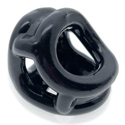 OXBALLS Cocksling Air Penisring & Hodenstrecker aus Flex-TPR Schwarz