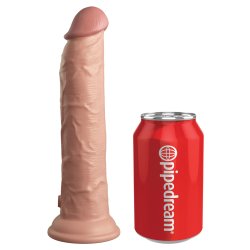 KING COCK ELITE Dual Density Silikon Dildo 23,0 cm Einf&uuml;hrl&auml;nge Beige