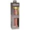 KING COCK ELITE Dual Density Silikon Dildo 23,0 cm Einf&uuml;hrl&auml;nge Beige