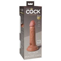 KING COCK ELITE Dual Density Silikon Dildo 15,0 cm Einf&uuml;hrl&auml;nge Caramel