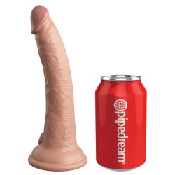 KING COCK ELITE Dual Density Silikon Dildo 18,0 cm Einführlänge Beige
