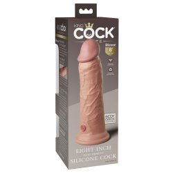 KING COCK ELITE Dual Density Silikon Dildo 20,0 cm Einf&uuml;hrl&auml;nge Beige