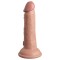 KING COCK ELITE Dual Density Silikon Dildo mit Vibration 15,0 cm Einführlänge Beige