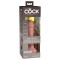 KING COCK ELITE Dual Density Silikon Dildo mit Vibration 15,0 cm Einführlänge Beige