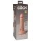 KING COCK ELITE Dual Density Silikon Dildo mit Vibration 15,0 cm Einführlänge Beige