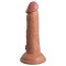 KING COCK ELITE Dual Density Silikon Dildo mit Vibration 15,0 cm Einführlänge Caramel