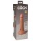 KING COCK ELITE Dual Density Silikon Dildo mit Vibration 15,0 cm Einführlänge Caramel