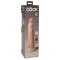 KING COCK ELITE Dual Density Silikon Dildo mit Vibration & Fernbedienung 23,0 cm Einführlänge Beige