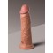 KING COCK ELITE Dual Density Silikon Dildo mit Vibration 20,0 cm Einführlänge Caramel