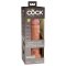 KING COCK ELITE Dual Density Silikon Dildo mit Vibration 20,0 cm Einf&uuml;hrl&auml;nge Caramel