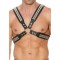 OUCH UOMO Pyramid Stud Body Harness aus echtem Leder Schwarz