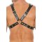 OUCH UOMO Pyramid Stud Body Harness aus echtem Leder Schwarz