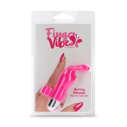 TOY JOY Fingervibrator mit Hasenohren aus Silikon Fuchsia