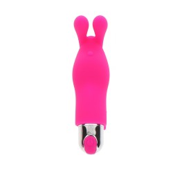 TOY JOY Fingervibrator mit Hasenohren aus Silikon Fuchsia