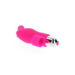 TOY JOY Fingervibrator mit Hasenohren aus Silikon Fuchsia