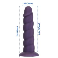 ADDICTION Einhorn Dildo aus Silikon &Oslash; 4,0 cm Purple
