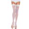 LEG AVENUE Halterlose Feinstrümpfe mit Spitze One Size Weiss