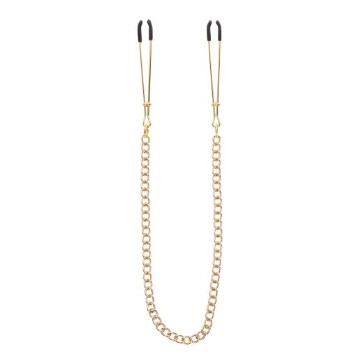 TABOOM Tweezers Nippelklemmen mit Kette Goldfarbig