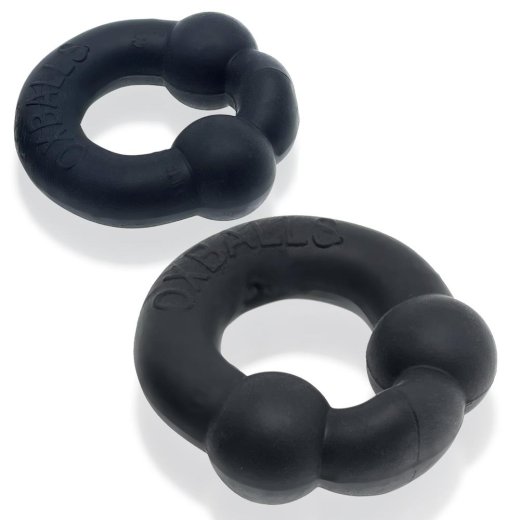 OXBALLS Ultraballs 2er-Pack Penisringe aus TPR-Silikon-Mischung Night Edition