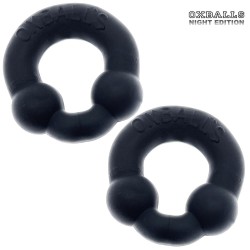 OXBALLS Ultraballs 2er-Pack Penisringe aus TPR-Silikon-Mischung Night Edition