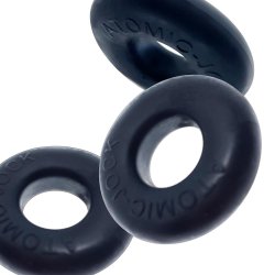 OXBALLS Ringer 3er-Pack Penisringe aus TPR-Silikon-Mischung Night Edition
