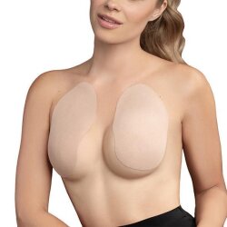 BYE BRA Breast Lift Pads + Satin Nipple Covers A-C Nude