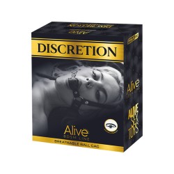 ALIVE Ballknebel mit Luftlöchern aus ABS & PU-Leder Rot