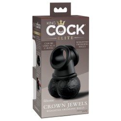 KING COCK Die Kronjuwelen Schwingend aus Silikon Schwarz