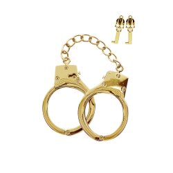 TABOOM Handschellen aus Metall Goldfarbig
