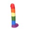 YLVA & DITE Dildo Hyperion XXL 32 cm aus Silikon Regenbogen