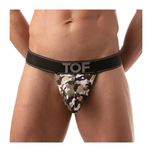 TOF French Stringless Thong Khaki Camo