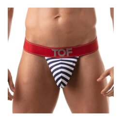 TOF French Stringless Thong Sailor Navy Blue