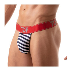 TOF French Stringless Thong Sailor Navy Blue