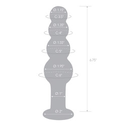 GL&Auml;S Anal-Plug mit Noppen aus Glas