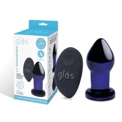GL&Auml;S Anal-Plug mit Vibration aus Glas